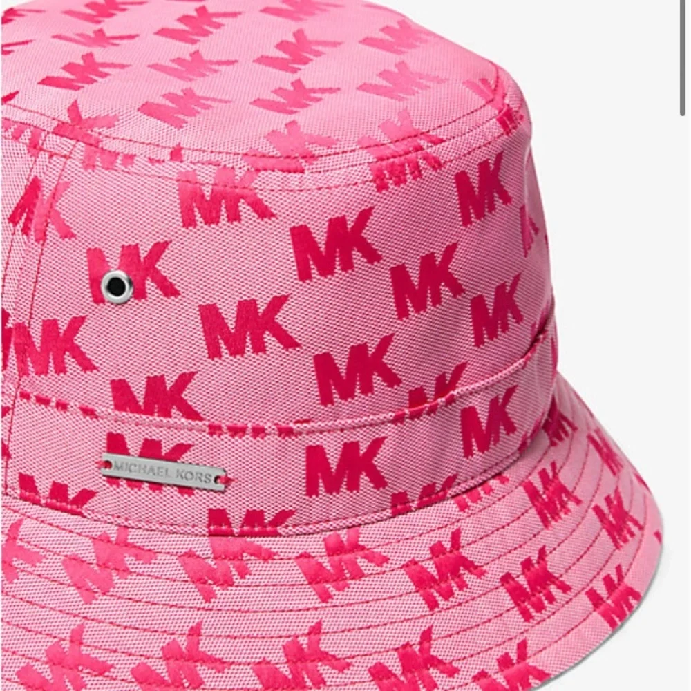 Michael Kors Dark Raspberry Monogram Bucket Hat NWT